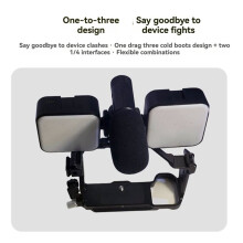 Staffa Cold Boot da 1 A 3 per Accessori di Estensione per Fotocamere DSLR, Base per Gabbia Cardanica, Staffa Cold Boot Esterna