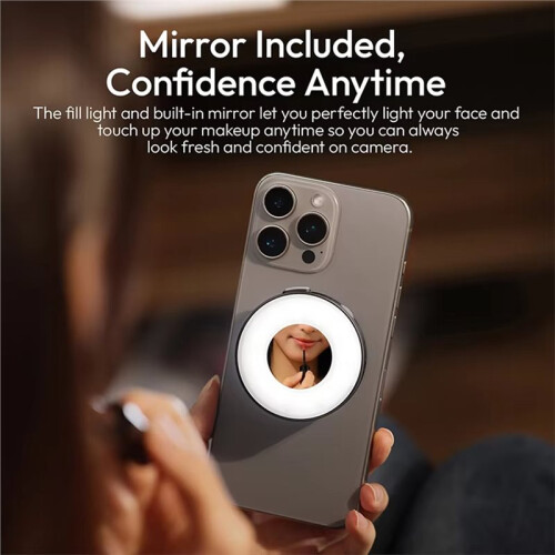 ML05 MagLock - Luz de Preenchimento Bicolor para Vídeo com Suporte de Mesa para  17, 16 e 15 (IOS e para Android) Ideal para Vlogs e 2