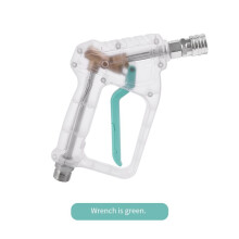 Portable Electric High Pressure Washer, Transparent Car Wash Water Gun, Short Metal Gun