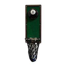 Wall-Mounted Billiard Bottle Opener with Cap Collector - Stainless Steel Fridge Magnet for Kitchen and Bar Decor