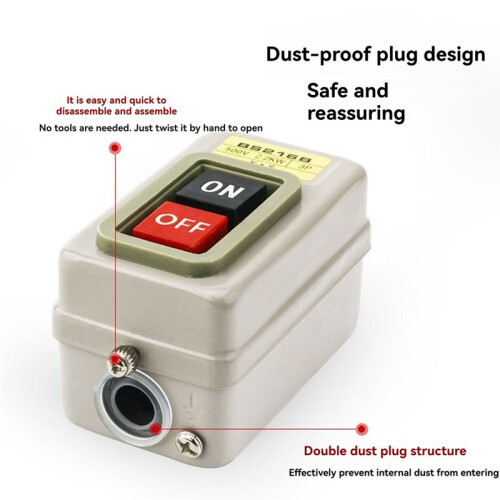 BS216B 3P Push Button   Off Button  Car Modification  380V Motor Control 2