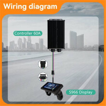 48V 60V 72V 60A Brushless Motor Three-Mode Controller+S966 Display Kit for Electric Mountain Bike Scooter Modification