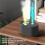 Flame Diffuser with Dynamic Lighting Intelligent Control 7-Hole Streamer Humidifier for Desktop Bedroom Gray 2
