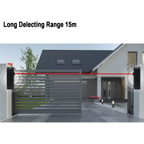 12/24V Infrared Sensor Photocell Motion Detector for Gates Security Automatic Garage Door Gate 2