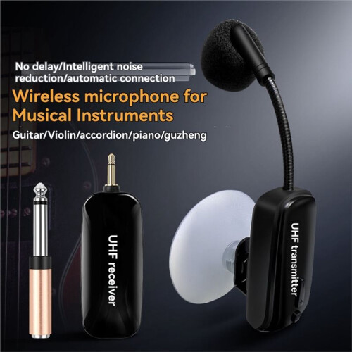 Saxophone Wireless Mic Receiver Set with Automatic FM and Intelligent Noise Reduction for Stage Performance Wireless Mic 1