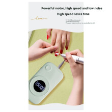 Portable Electric Speed Adjustable Nail Polisher with Replacement Handle for Nail Polish Remover and Dead Skin Removal