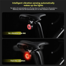 NEWBOLER Luz Trasera Inteligente para Bicicleta de Montaña o Carretera, con Freno y Carga USB.