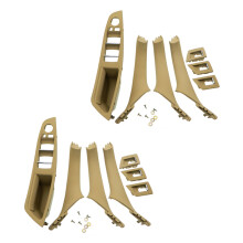 2set RHD Car Interior Door Handle Inner Door Panel Pull Trim Cover for - 5 Serie F10 F11 520 525 Beige