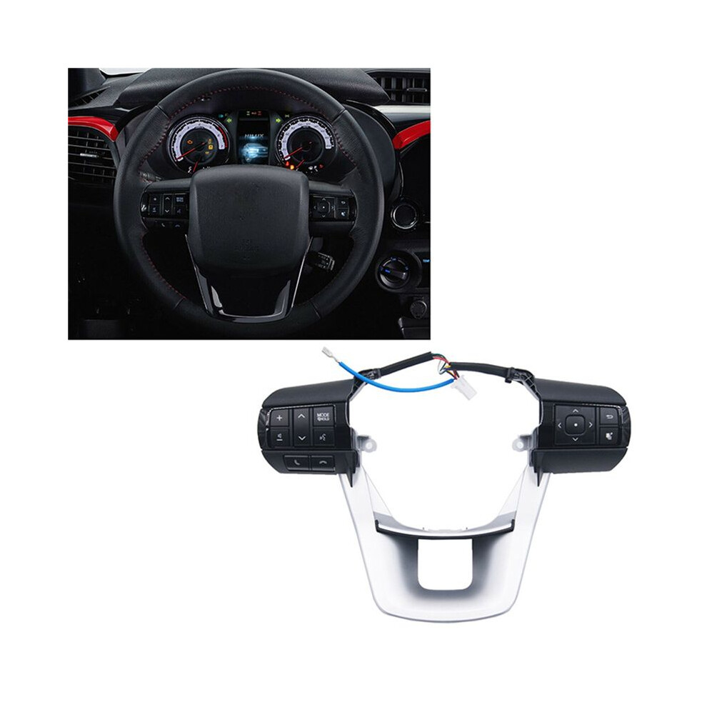3X Audio Mode Control Multifunctional Steering Wheel 84250-0E120 For Hilux Revo Rocco Fortuner 2015-2020 6031233297237
