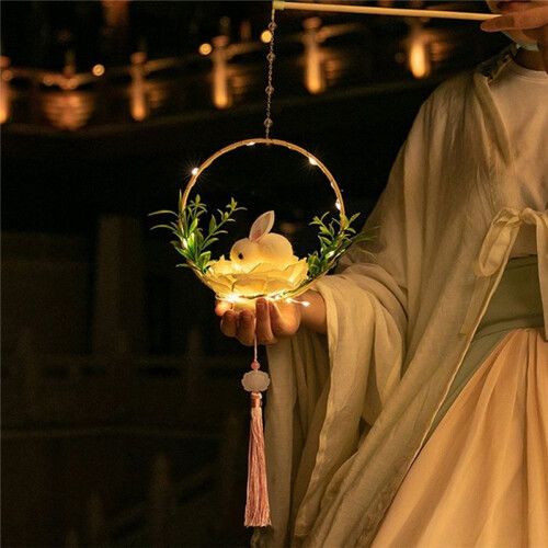 Cute Moon Lantern Lantern Material Kit Luminous Night Light Children'S Party Supplies B 2