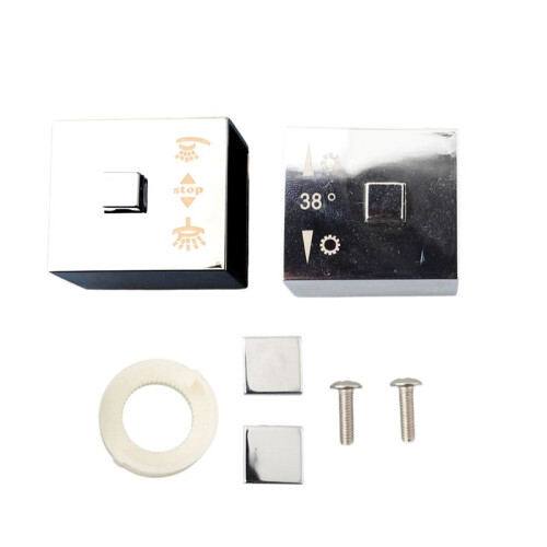 1Pair Square Shower Temperature Control Handle Knob Thermostatic Handle Brushes Bathroom Cleaning Tools Home Improvement 2