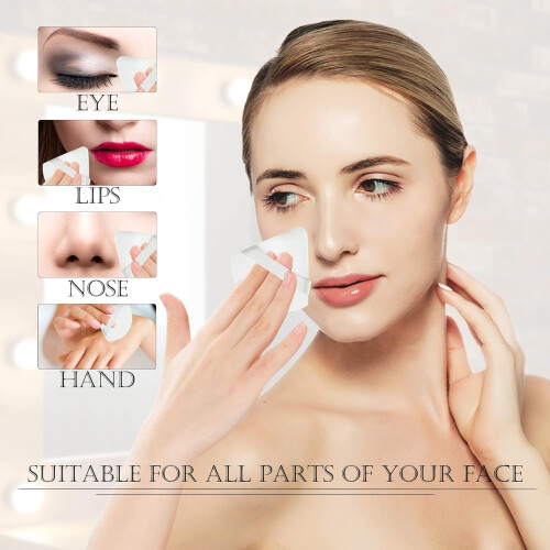 Makeup Powder Puff Set, 6pcs Soft Triangle Velour Puffs with Strap for Precise Loose Powder Application 2