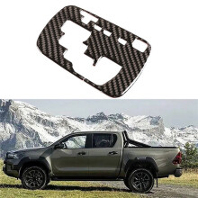 2X for Hilux 2015-2021 Carbon Fiber Car Gear Shift Panel Cover Trim Car Styling Car Interior LHD