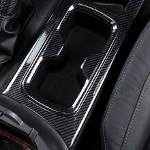 2X for Navara NP300 2016-2019 Carbon Fibre Car Front Water Cup Holder Protector Frame Cover Trim Sticker
