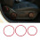 4Pcs Red Aluminum Bolt- Replace Door Lock Knobs with 3Pcs Car  Adjustment  Knob  Cover Trim Red 8