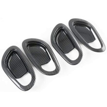 2X for Navara NP300 16-21 Carbon Fibre Car Inner Door Handle Bowl Protector Frame Cover Trim Sticker Accessories