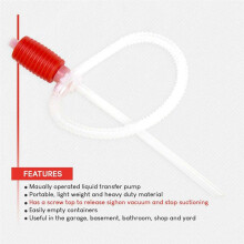 4Pcs Universal Fuel Transfer Siphon Pump - Large Squeezing Syphon for Lawn Mowers & Manual Pumping Petrol, Water,Alcohol