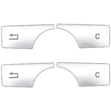 4x Car Multimedia Button Trim Cover Decoration Sticker for C E Class W204 CLS GLK C180 E260 2007-2017