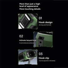 Portable Waist Fan 6000mAh Rechargeable Outdoor Neck&Waist Clip Fan with Strong Wind Power Bank & Lighting for Camping C