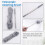 Gutter Cleaning Brush Roofing Tool with Telescopic Extendable Pole 8.2Ft Guard Cleaner Tool Easy Remove Leave, grey 5