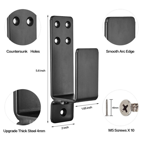 Door Barricade Brackets,8 Pack Drop Open Bar Holder for Home Security, 2X4 Bar Brackets Prevent Unauthorized Entry 2