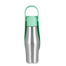 Garrafa de áGua PortáTil para CãEs - Garrafa de áGua para Viagem em AçO InoxidáVel com Comedouro, Verde à Prova de Vazamentos 27 OnçAs