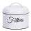 Coffee Filter Holder, Basket Coffee Filter Storage with Lid, Round Coffee Filter Container for Counter,White 1