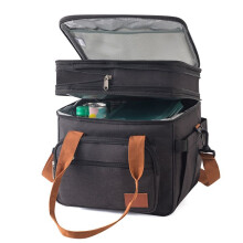 Insulated Lunch Bag Expandable Double-Layer Cooler Bag Waterproof Insulated Bag Outdoor Picnic Insulated Bag