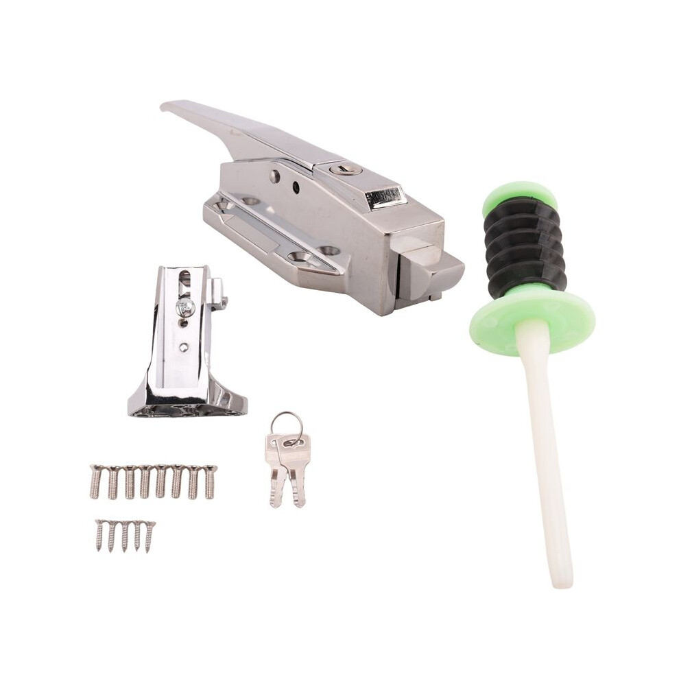Cooler Door Kit, Safety Freezer Door Handle Set, With Adjustable Offset Strike And Inside Release And Keys 6031515075966
