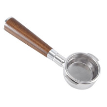 58 mm Dubbele Oor Koffiemachine Filterhouder E61 Bodemloze Portafilter met Houten Handvat Stijl B