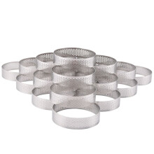 Anillos Circulares para Tartas de 20 Piezas con Agujeros, Tarta de Frutas, Quiches, Mousse, Cocina, Molde para Hornear, Anillo Perforado para Mousse,