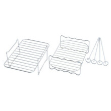 Air Fryer Rack for Dual Basket,Air Fryer Accessory Multi-Layer Rack,for  Foodi DZ201 DZ40 Double Basket Air Fryer