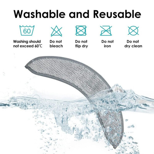 3 Pack Mop Pads Replacement for  J7+ Combo Robotic Reusable Hard Floor Cloth Expert Wet Microfiber Soft Pad 1