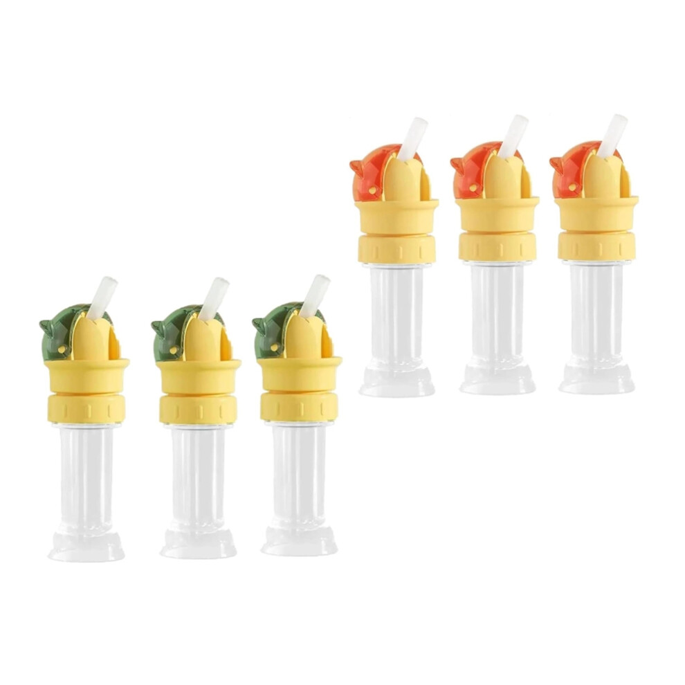 6Pcs Reusable Children Beverage Water Bottle Straw Lid Water Bottle Straw Cover Water Bottle Spout Adapter For Kids Tauoh