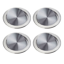 4X Edelstahl Müll Klappen Deckel Mülleimer Abdeckspülung Eingebauter Balance Schaukel Klappen Müll Deckel für Die Küchenarbeitsplatte C.