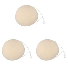 3X Face Natural Konjac Cleaning Sponge - White
