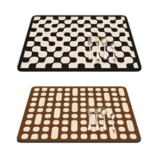 Dishes Drying Pad Water-Absorbing Coffee Machine Pad Quick-Drying Countertop Carpet Anti-Skid Drainage Pad B
