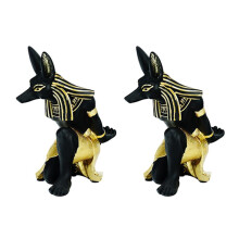 2X Hars Anubis God Wijnrek Beeldjes Moderne Egypte Hond Miniaturen Standbeelden Dier Interieur Thuis Bureau Decor Sculptuur