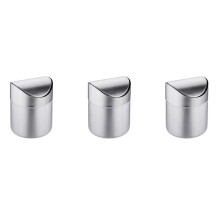 3X  Trash Can for Desk with Lid Desktop Trash Can Small Tiny Countertop Trash Bin Can for Office Bathroom Kitchen