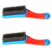 2X Professional Household Wire Brush Not Shed Metal Steel Brush Burnishing Rust Removal Multipurpose Cleaning Brush