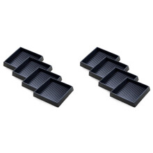 8Pcs Anti-Slip Furniture Pads- 4x4In Square Rubber Anti Skid Caster Cups, Leg Coasters-Couch, Chair, Bed Stoppers