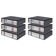 6 Pack Storage Bins Clothes Storage,Foldable Blanket Storage Bags, Under Bed Storage Containers for Organizing,Clothing