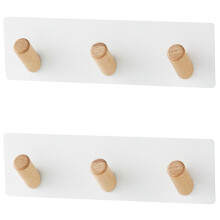 2X Magnetic Hooks, Magnet Coat Rack with 3 Hooks for Indoor Outdoor Hanging, Kitchen, Keys Holder, Refrigerator, Oven A