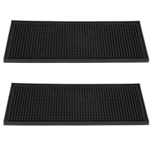 2X Gummi Service Bar Matte Schwerlast Haus Bar und Gummi Tropf Matten Cocktail Bartender Tee Tasse Becher Set Wasserdichte Kueche Tischset Klein