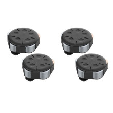 4-Pack Muntautomaat - Draagbare Muntkoffer met Clip, Wisselhouder Minimalistische Portemonnee voor Muntenverzameling (4-Pack, Zwart)