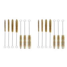 14Pcs Brass Wire Tube Brushes Bottle Brush Set,Wire Brushes for Cleaning,Wire Pipe Cleaner Bore Brush Cleaning