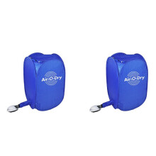 2X Portable Electric Clothes Dryer Folding Travel Air-O-Dry Clothes Warm Cloth Dryer Wardrobe with Accessories-EU Plug