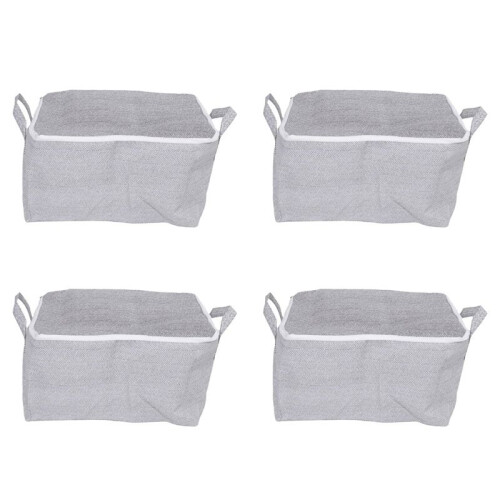 4X 3-Dimensional Storage Box Household Storage Box with Window Organizer Cloth Folding Large Capacity 30L