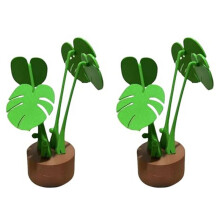 2X Monstera Onderzetters Plant Antislip Onderzetters, Monstera Onderzetter Set, Tropische Blad Plant Onderzetters Woondecoratie,