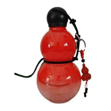 Chinese Retro-Inspired Gourd Style Water Bottle 800ML Gourd Water Bottle Large Gourd Travel Water Bottle for Gym Red